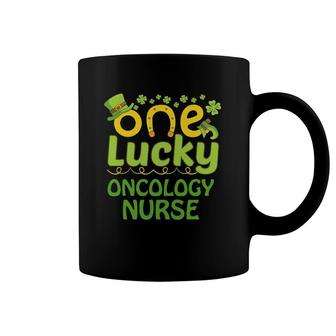 Funny Lucky Oncology Nurse St Patrick's Day Gift Coffee Mug | Mazezy
