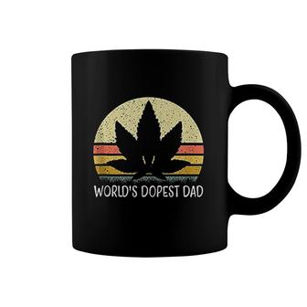 Funny Marijuana Leaf Cannabis Weed Worlds Dopest Dad Coffee Mug - Seseable