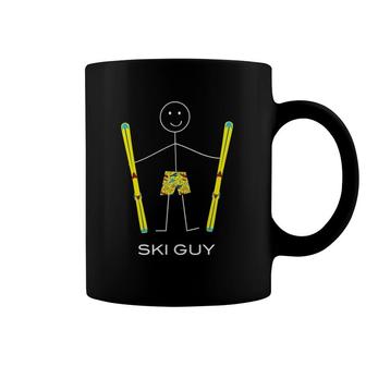 Funny Mens Skiing Ski Winter Sport, Boy Skier Coffee Mug | Mazezy