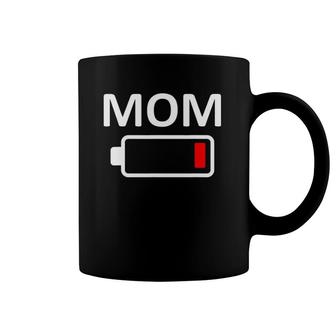 Funny Nerdy Mom Low Battery Tired Mother Gift Coffee Mug | Mazezy