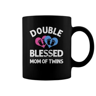 Funny New Mom Of Twins Gift For Women Mother Announcement Coffee Mug | Mazezy