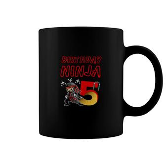 Funny Ninja Style Happy 5Th Birthday Coffee Mug - Seseable