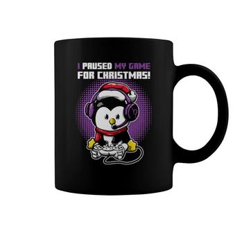 Funny Penguin Gamer Christmas Video Gaming Humor Coffee Mug | Mazezy