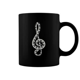 Funny Piano Gift For Men Women Cool Treble Clef Musical Note Coffee Mug | Mazezy
