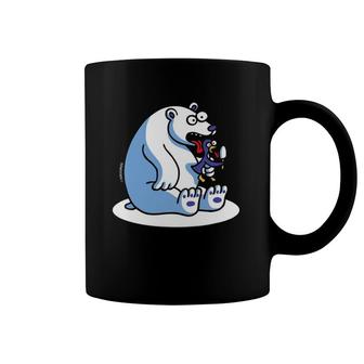 Funny Polar Bear Penguin Ice Cream Coffee Mug | Mazezy