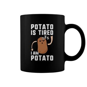 Funny Potato S For Girls Kids Tired I Am Potato Coffee Mug | Mazezy