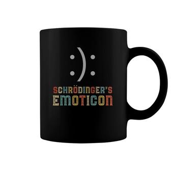 Funny Schrodinger's Cat Emoticon Quantum Mechanics Coffee Mug | Mazezy