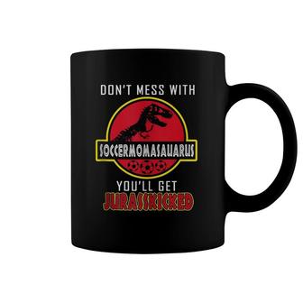 Funny Soccer Mom Jurasskicked Dinosaur Great Team Mother's Coffee Mug | Mazezy