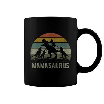 Funny T-Rex Dino Mamasaurus Rawr 4 Kids Dinosaur Mom Coffee Mug - Seseable