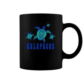 Galapagos Islands Sea Turtle Tribal Pattern Scuba Diving Coffee Mug | Mazezy