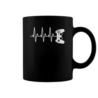 Gamer Heartbeat For Gaming Coffee Mug | Mazezy
