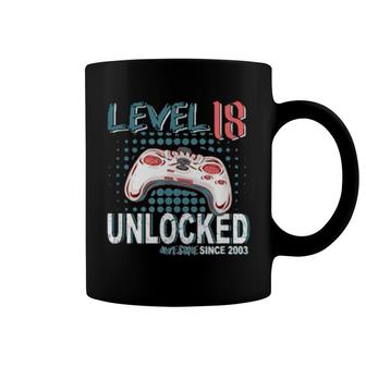 Gamer Level 18 Unlocked Awesome Since 2003 Controller Coffee Mug | Mazezy