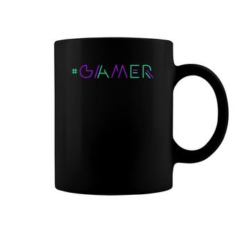 Gamer Retro Gaming Gamer & Video Game Lover Green-Purple Coffee Mug | Mazezy