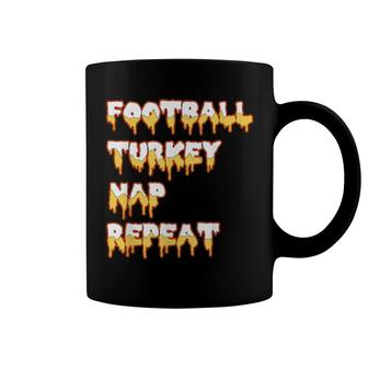 Gaming Football Turkey Nap Repeat Pumpkin Thanksgiving Coffee Mug | Mazezy