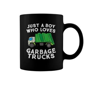 Garbage Truck Just A Boy Who Loves Garbage Trucks Premium Coffee Mug | Mazezy