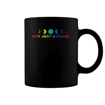 Gay Pride Moon Not Just A Phase Rainbow Lunar Cycle Coffee Mug | Mazezy AU