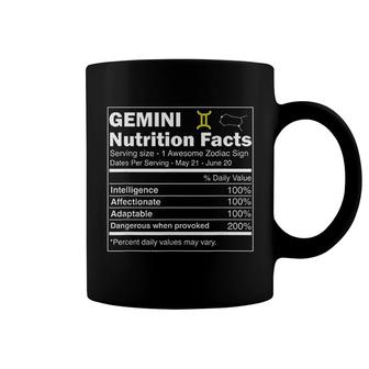 Gemini Nutrition Astrology Zodiac Sign Horoscope Coffee Mug | Mazezy