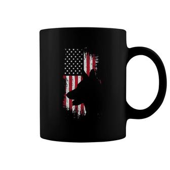 German Shepherd American Flag Usa Patriotic Dog Gift Coffee Mug | Mazezy