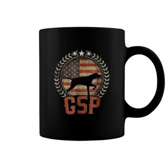 German Shorthaired Pointer American Flag Gsp Patriotic Coffee Mug | Mazezy