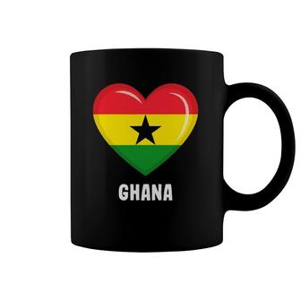 Ghana Flag Ghanaian Flag Heart Coffee Mug | Mazezy