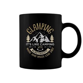 Glamping Definition Glamper Women Men Wine Funny Camping Coffee Mug | Mazezy