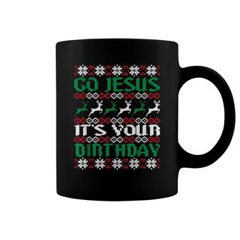Go Jesus It's Your Birthday Ugly Christmas Coffee Mug | Mazezy