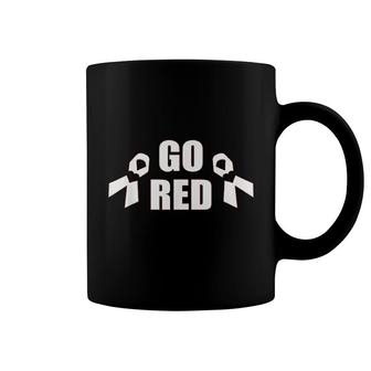 Go Red American Heart Month Awareness Coffee Mug | Mazezy