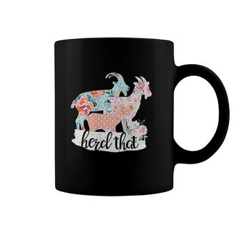Goat Flower Lover Farm Coffee Mug | Mazezy