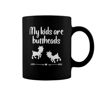 Goat Mom My Kids Are Buttheads Funny Goat Lover Coffee Mug | Mazezy
