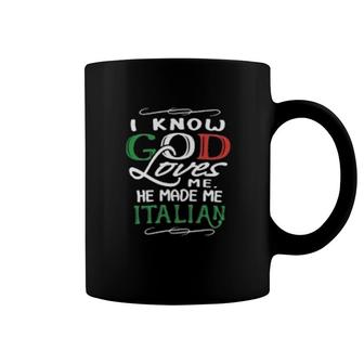 God Made Me Italian Design Coffee Mug | Mazezy