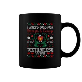 God Sent Vietnamese Wife Christmas Ugly Sweater Sweatshirt Coffee Mug - Thegiftio UK