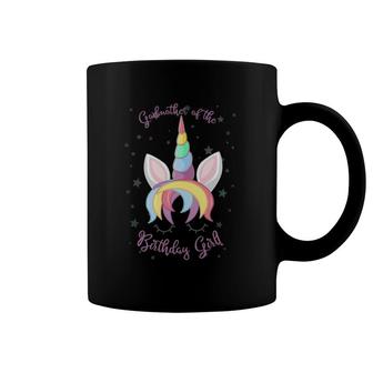 Godmother Of The Birthday Girl Unicorn Face Coffee Mug | Mazezy