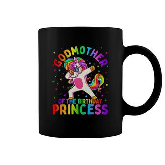 Godmother Of The Birthday Princess Girl Dabbing Unicorn Coffee Mug | Mazezy
