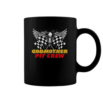Godmother Pit Crew Race Car Birthday Party Matching Family Coffee Mug | Mazezy