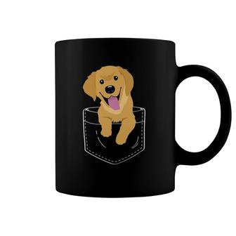 Golden Retriever In Pocket Dog Lover Coffee Mug | Mazezy