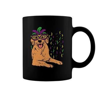 Golden Retriever Mardi Gras Carnival Dog Lover Owner Gift Coffee Mug | Mazezy