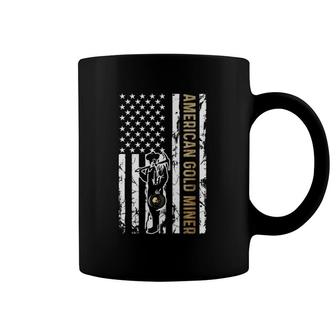 Golden Us Flag For American Gold Miner Coffee Mug | Mazezy