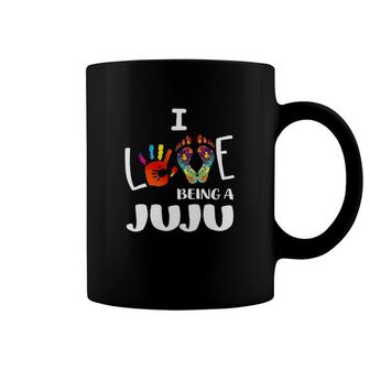 Grandma Gift - I Love Being A Juju Colorful Coffee Mug | Mazezy