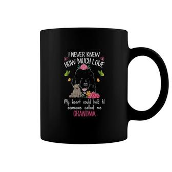 Grandma Love Dog Black Coffee Mug | Mazezy