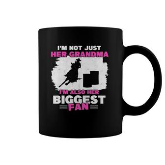 Grandma Of Barrel Racer Biggest Fan Horse Barrel Racing Coffee Mug | Mazezy