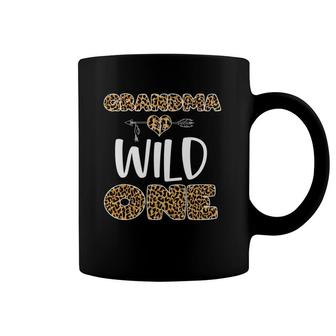 Grandma Of The Wild One Leopard Print 1St Birthday Coffee Mug | Mazezy