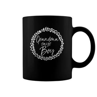 Grandma Says Boy Gender Reveal Party Grandmother Coffee Mug | Mazezy