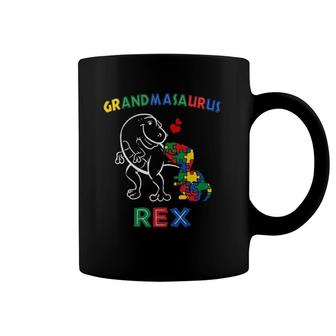 Grandmasaurus Autism Awareness Grandma Dinosaur Grandmother Coffee Mug | Mazezy