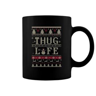 Grandmother Mom Gift Thug Life Ugly Christmas Coffee Mug | Mazezy AU