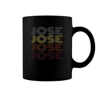 Graphic 365 First Name Jose Retro Pattern Vintage Style Coffee Mug | Mazezy