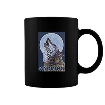 Gray Wolf Howling Wyoming Coffee Mug | Mazezy