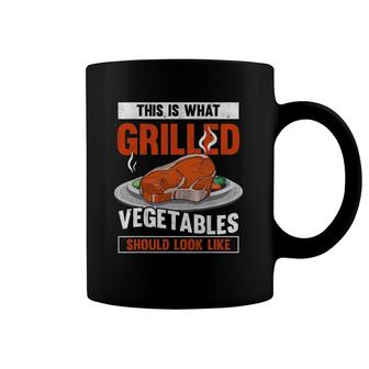 Grilled Vegetables Steak Funny Grilling Barbecue Party Bbq Coffee Mug | Mazezy