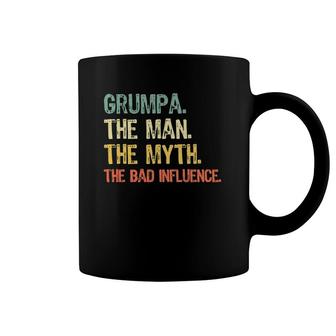 Grumpa The Man The Myth Bad Influence Retro Gift Coffee Mug | Mazezy