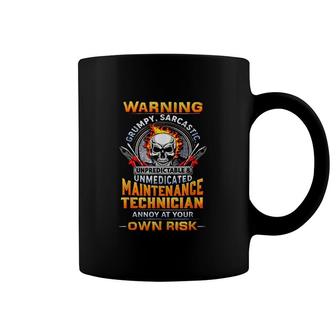 Grumpy Sarcastic Unpredictable Maintenance Technician Coffee Mug | Mazezy