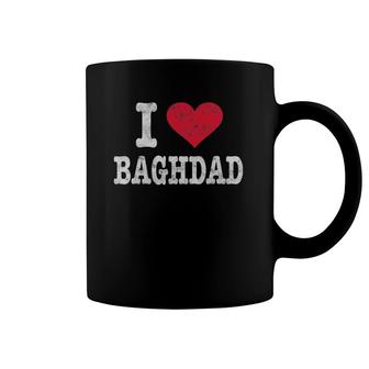 Grunge Retro I Love Baghdad Gift Coffee Mug | Mazezy